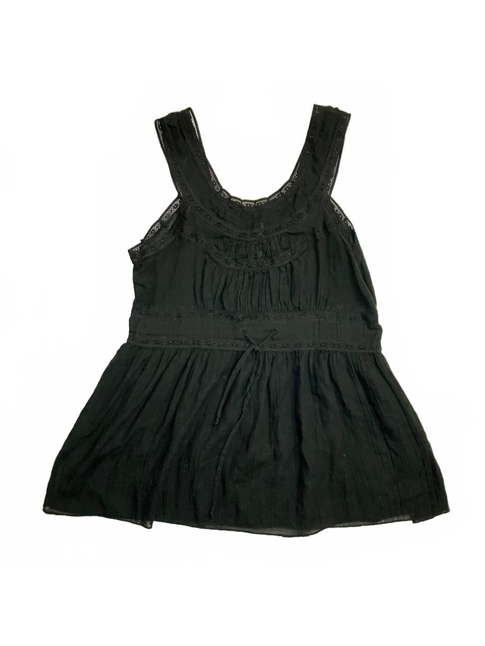 Girl Krazy Women's Black Cotton Vintage Y2K Knit Top L / XL